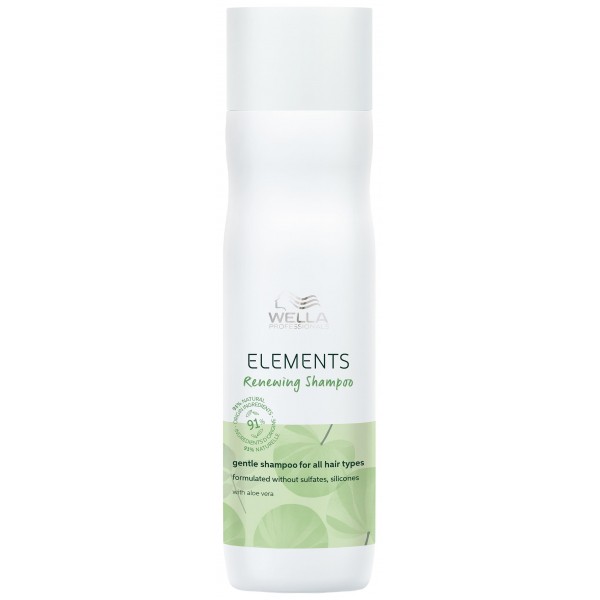 Le shampooing régénérant de la gamme Elements de Wella, à retrouver sur beautycoiffure.com