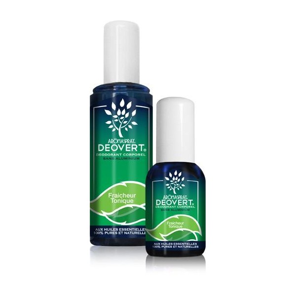 Déodorant aux huiles essentielles 100% naturelles de Aroma Spray, en format 100 ml, à retrouver sur beautycoiffure.com. 