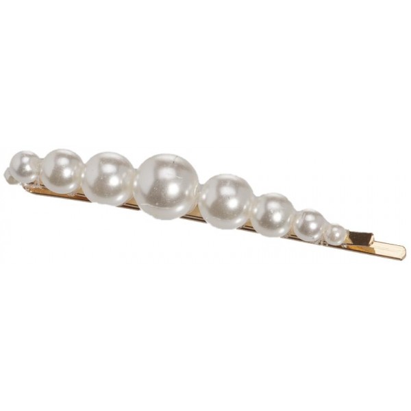 Barette cheveux à grosse perle de Stella Green, à retrouver sur beautycoiffure.com. 