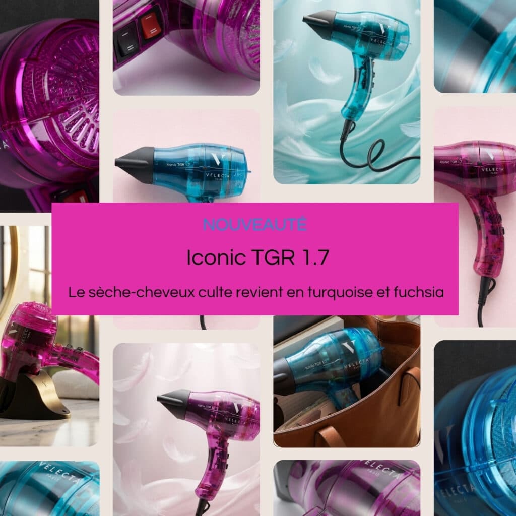 Velecta Iconic TGR 1.7 : le sèche-cheveux culte revient en turquoise et fuchsia
